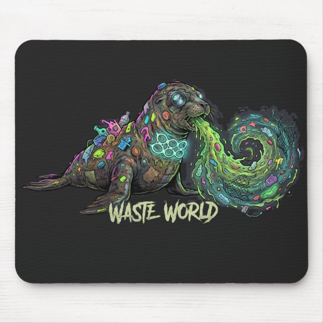 Waste World – Eco Protest Mouse Pad (Front)
