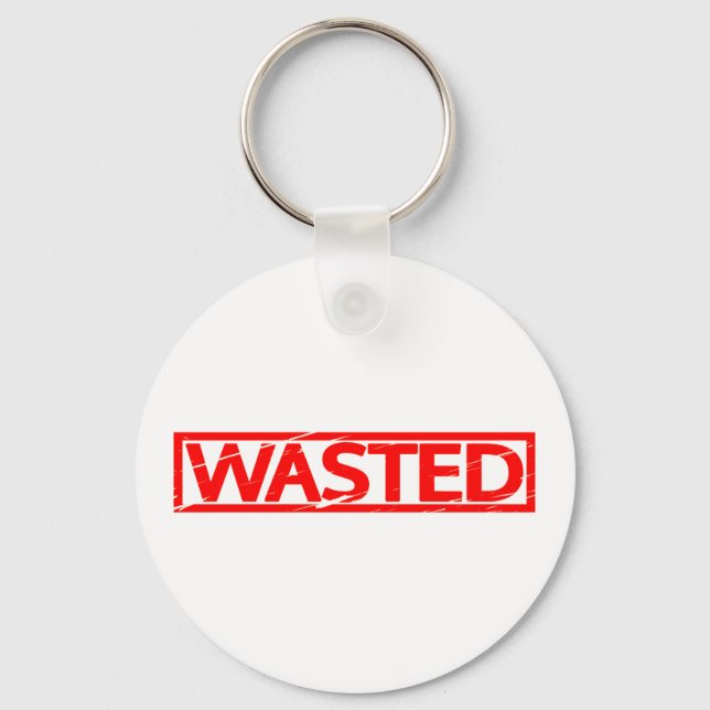 Wasted Stamp Keychain (Front)