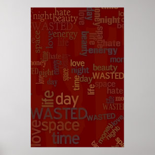 Wasted Words Collage Poster