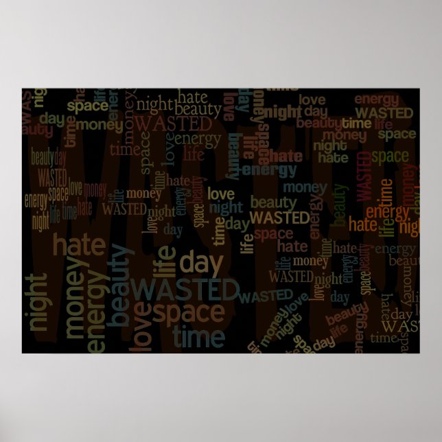 Wasted Words Collage Poster (Front)