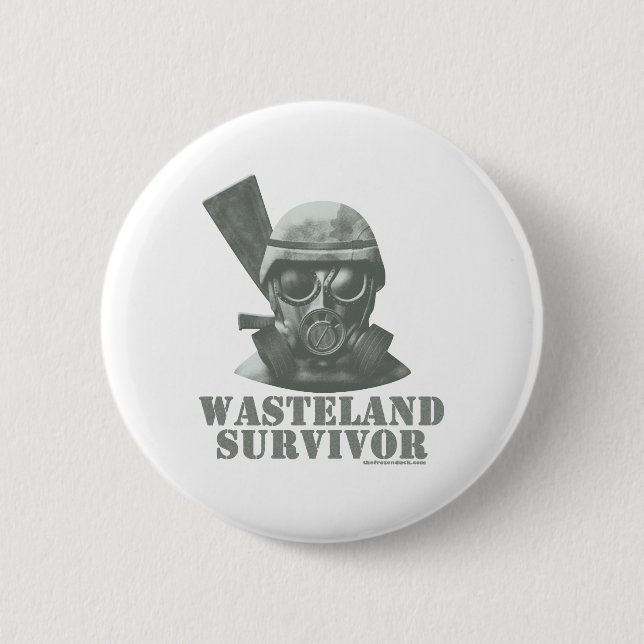Wasteland Survivor 2 Inch Round Button (Front)