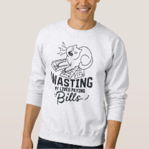 Wasting My Lives Funny Cat Design