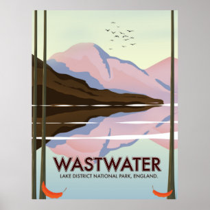 Wastwater Lake district england Poster