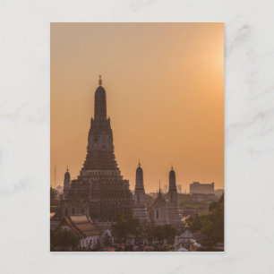 Wat Arun Temple bangkok Thailand at sunset Postcard