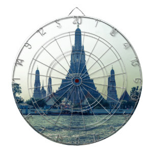 Wat Arun temple with River Thailand Bangkok Dartboard