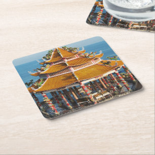 Wat Koh Loi ... Sriracha, Chonburi, Thailand Square Paper Coaster