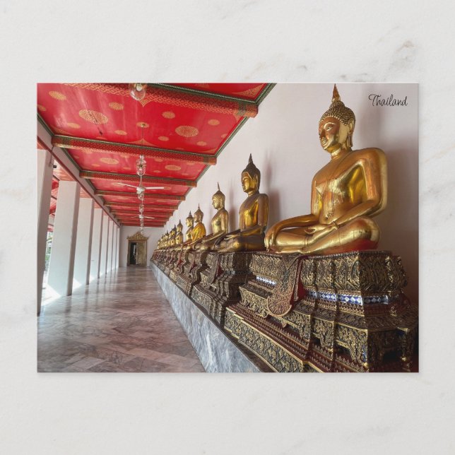 wat pho golden buddhas  postcard (Front)