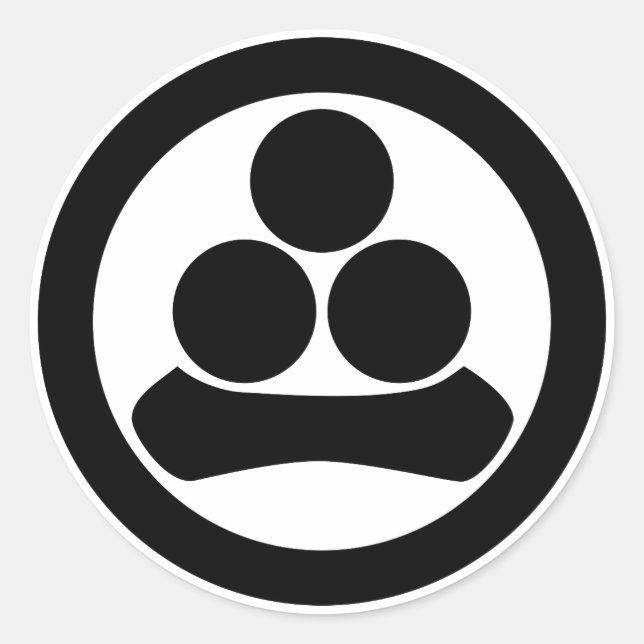 Watanabe star in circle classic round sticker (Front)