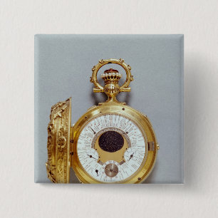 Watch, 1897-1901 2 inch square button