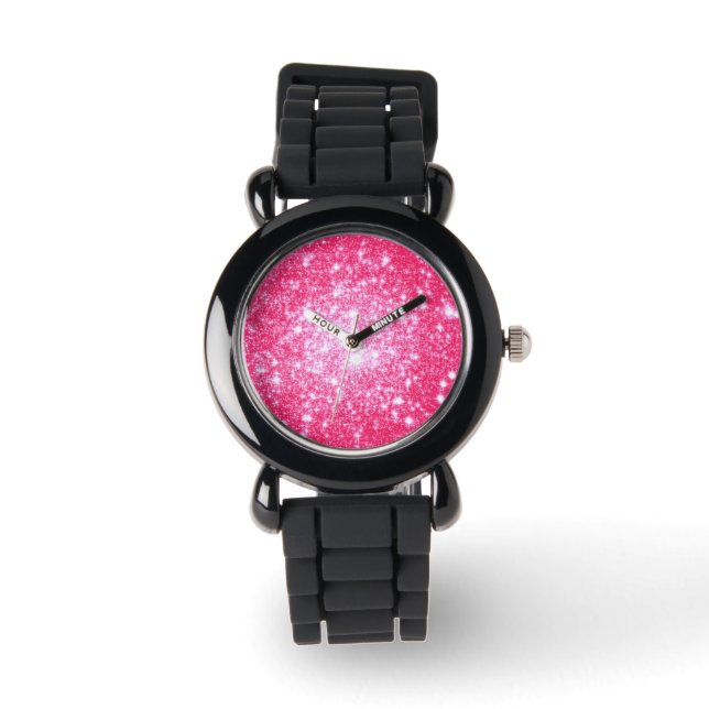 Watch: Bright Pink Stars Watch (Front)
