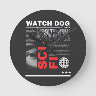 Watch Dogs Throw Pillow Round Clock