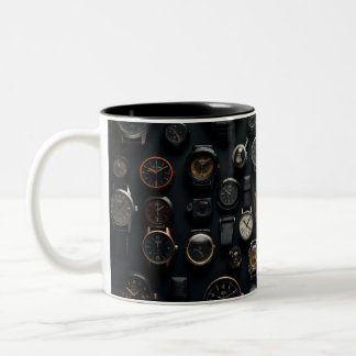 Watch Face Knolling Two-Tone Coffee Mug