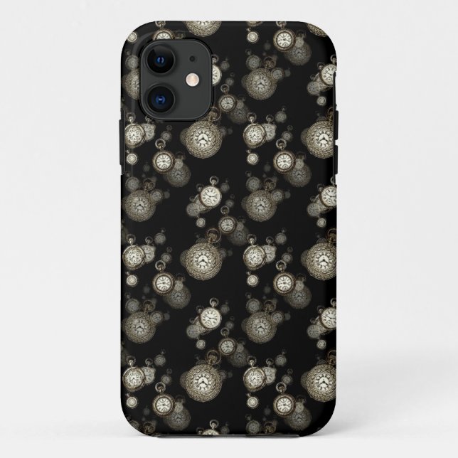 Watch faces print - steampunk patterned accessory Case-Mate iPhone case (Back)
