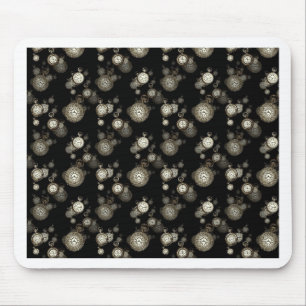 Watch faces print - steampunk patterned accessory mouse pad
