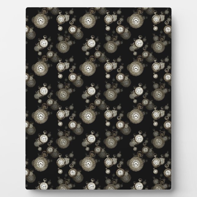 Watch faces print - steampunk patterned accessory plaque (Front)