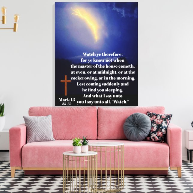 WATCH FOR JESUS RETURN  CANVAS PRINT (Insitu(LivingRoom))
