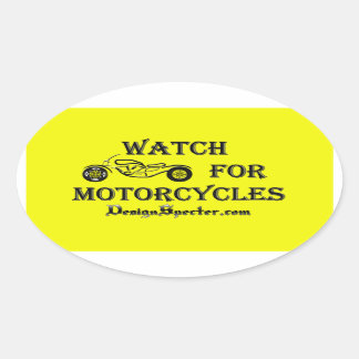 Watch For Motorcycles Yellow - Stickers