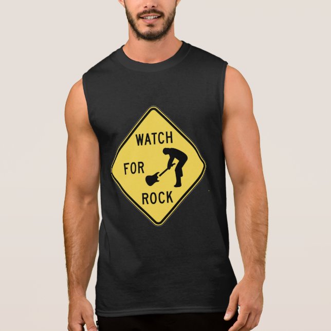 WATCH FOR ROCK - music/indie/guitar/cool/hipster Sleeveless Shirt (Front)