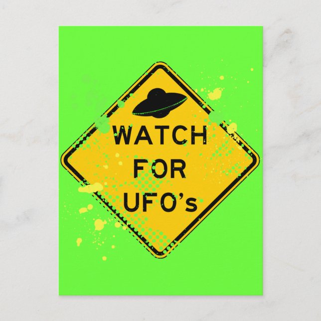 WATCH FOR UFO's Postcard (Front)