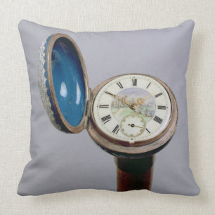 Watch gadget cane (cloisonne enamel) throw pillow