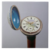 Watch gadget cane (cloisonne enamel)