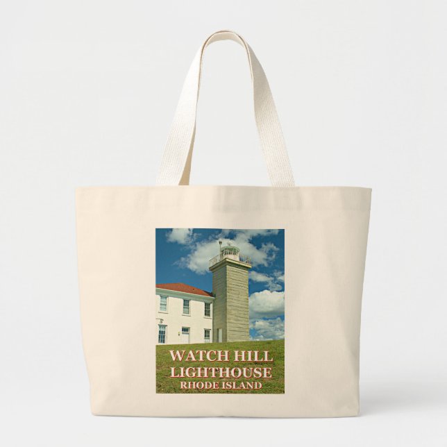 Watch Hill Lighthouse, Rhode Island Tote Bag (Front)