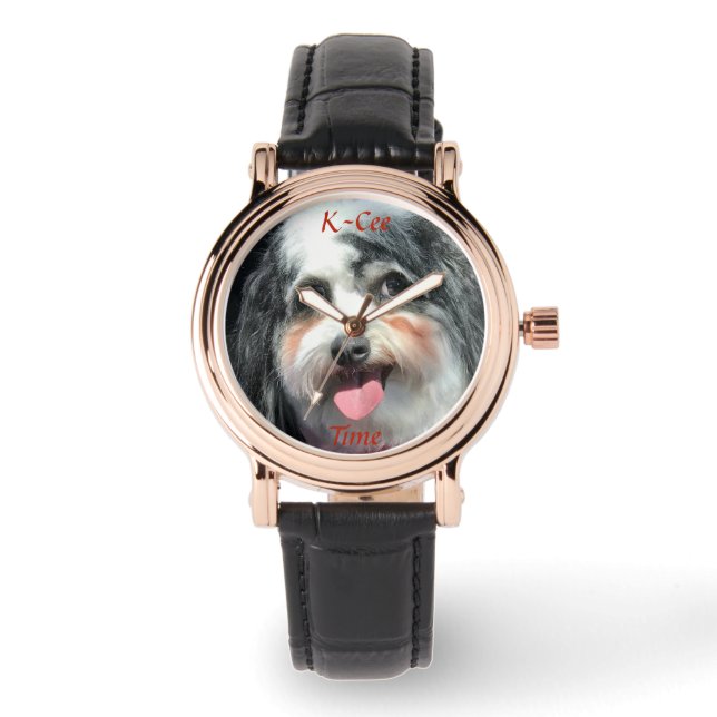 Watch, Ladies, Cute Dog photo, K-Cee Time Watch (Front)