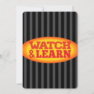 Watch & Learn Radial Oval Stripes Invitation