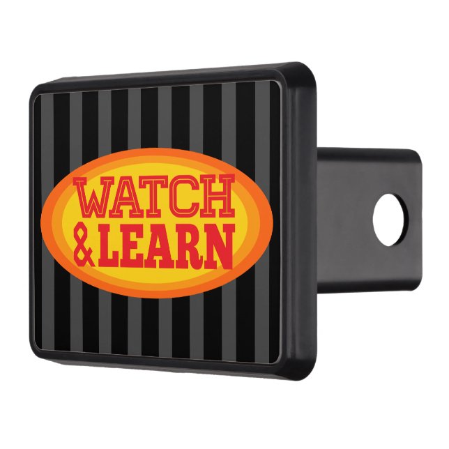 Watch & Learn Radial Oval Stripes Trailer Hitch Cover (Left)