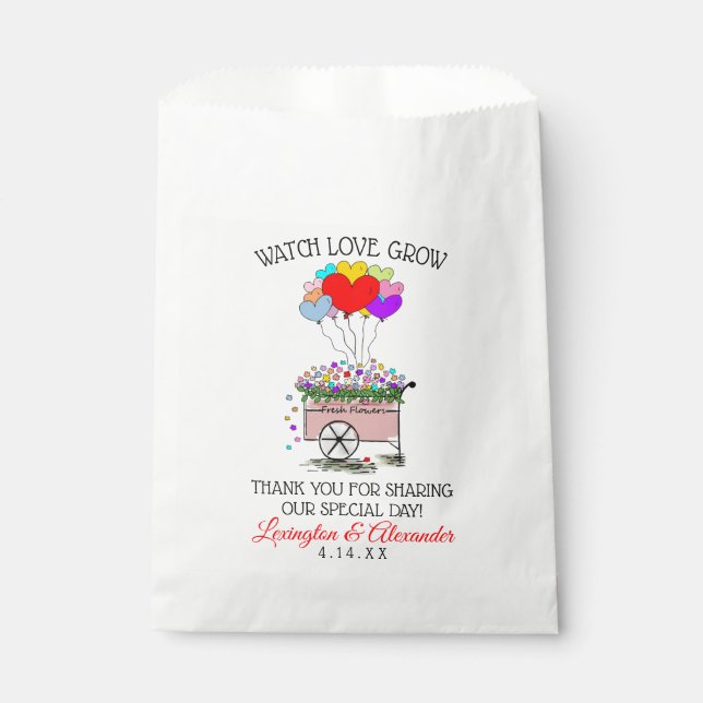 Watch Love Grow Seed Bag Favour |  Wedding Guest (Front)