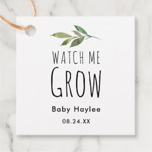 Watch Me Grow Baby Succulent Favours Thank You Favour Tags