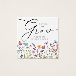 Watch me Grow Bloom Baby Shower Favour Gift Tag