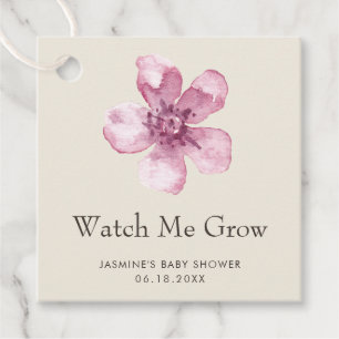 Watch Me Grow Cherry Blossom Girl Baby Shower Favour Tags