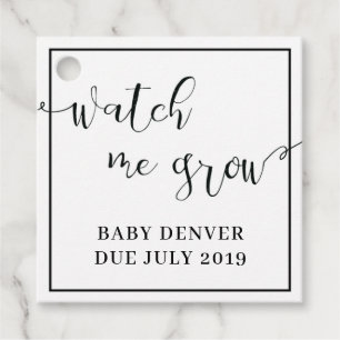 Watch Me Grow Plant Favour Favour Baby Shower Tag