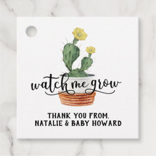 Watch Me Grow Succulent Shower Favour Tag