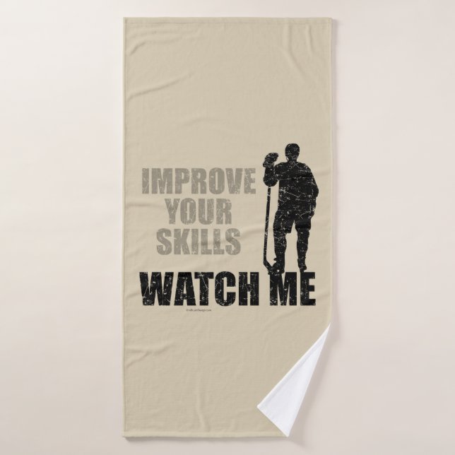 Watch Me (hockey) Bath Towel Set (Bath Towel)