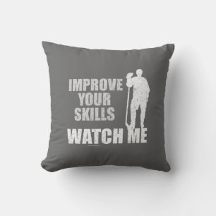 Watch Me (Hockey) Throw Pillow