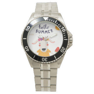 Watch montre Hello summer bracelet inoxydable