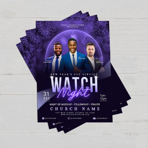 Watch Night New Year's Eve Church Service Flyer
