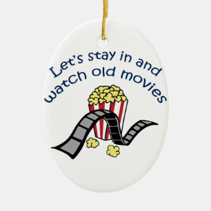 Watch Old Movies Ceramic Ornament
