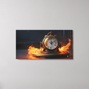 Watch on fire canvas print
