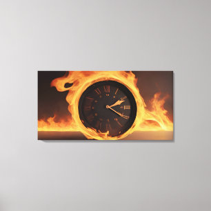 Watch on fire, no time canvas print