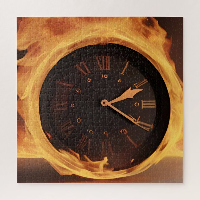 Watch on fire, no time jigsaw puzzle (Vertical)