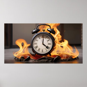 Watch on fire, no time poster