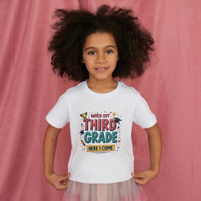 Watch Out 3rd Grade – Fun Back-to-School Design T-Shirt (Creator Uploaded)