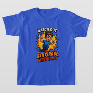 Watch Out 4th Grade Comic Back to School Tee