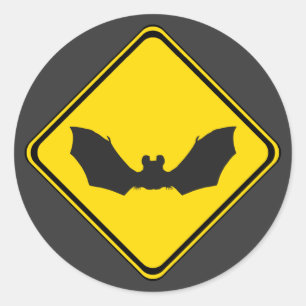 Watch Out: Bats! Classic Round Sticker