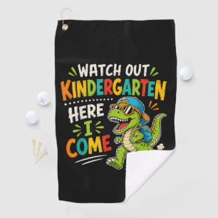 Watch Out Kindergarten Here I Come Dino Golf Towel