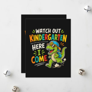 Watch Out Kindergarten Here I Come Dino Holiday Card