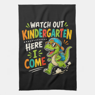 Watch Out Kindergarten Here I Come Dino Kitchen Towel
